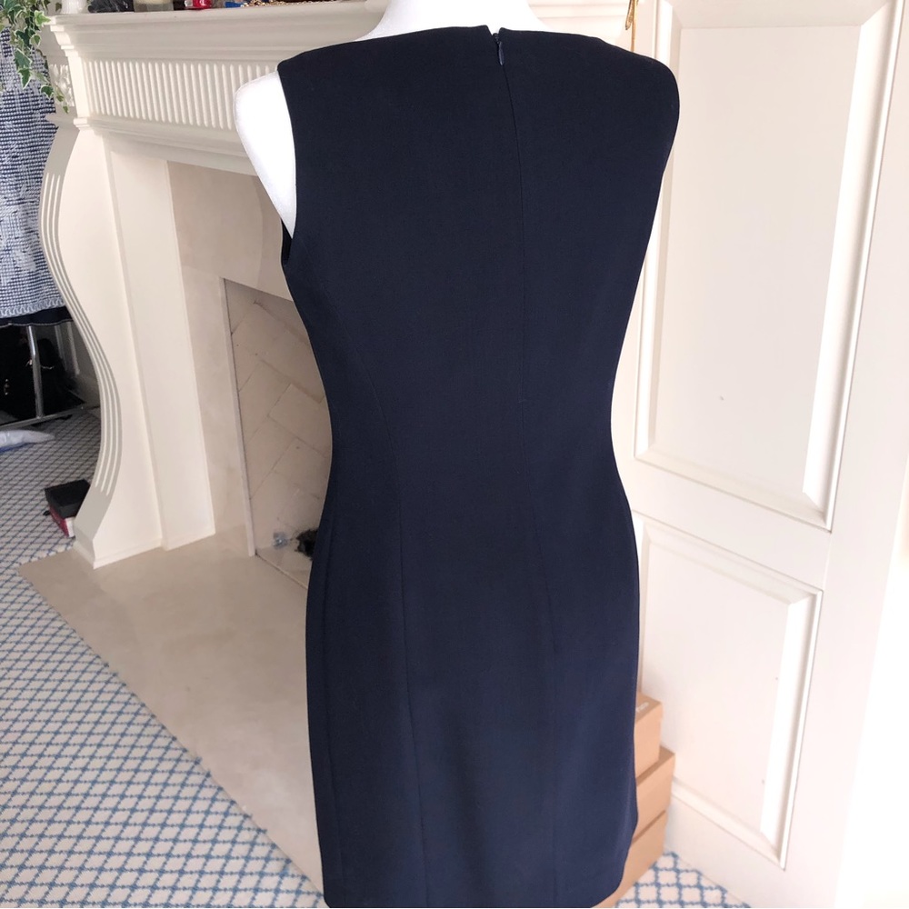 Worth Collection Navy Blue Sleeveless Dress Size 8 - Picture 3 of 6